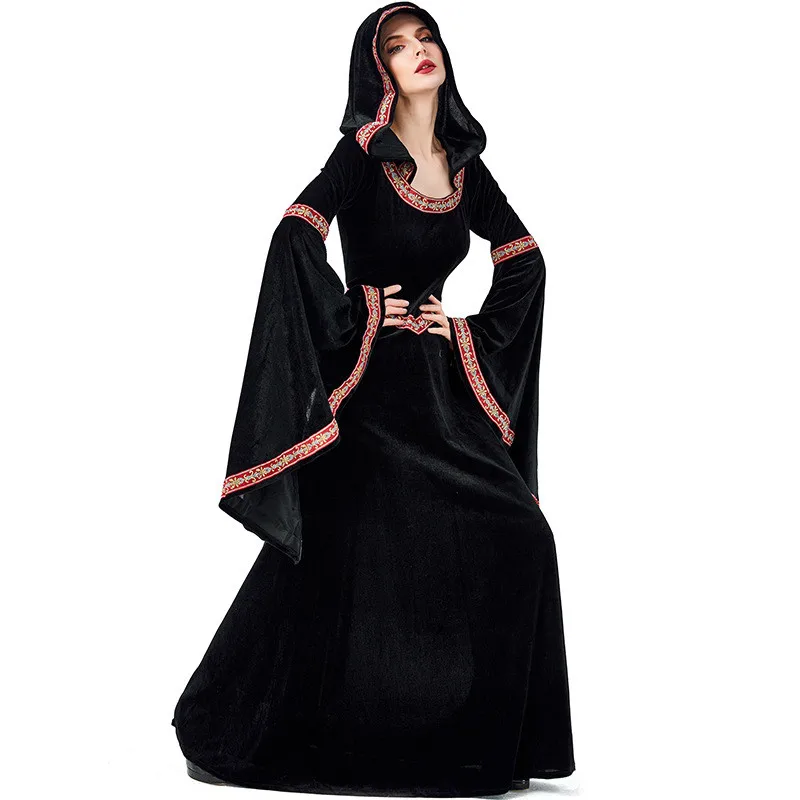 Одежда для Хэллоуина женщин платье эльфа ведьмы средневековый дворец