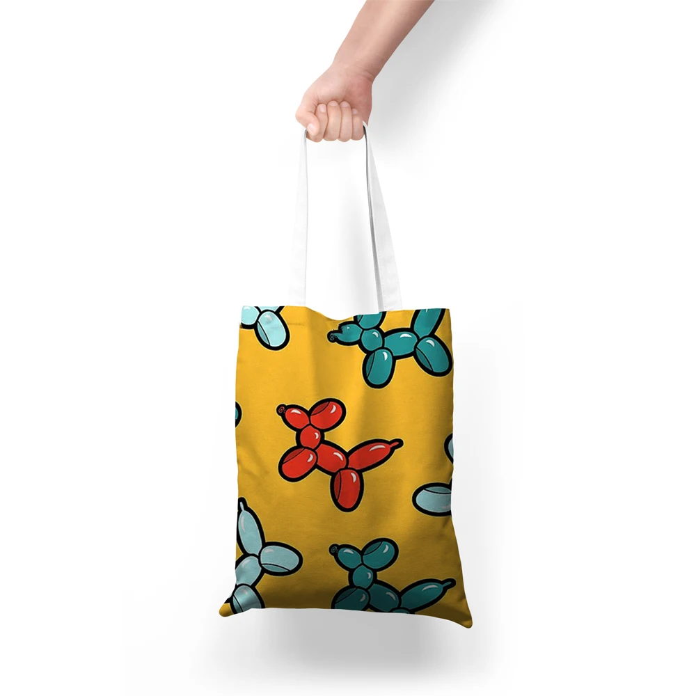 2020 Brand Cute Pattern Printing Reusable Shopping Grocery Bag Shopper Tote Canvas Cotton Hand Totes Storage Dropshipping | Багаж и сумки