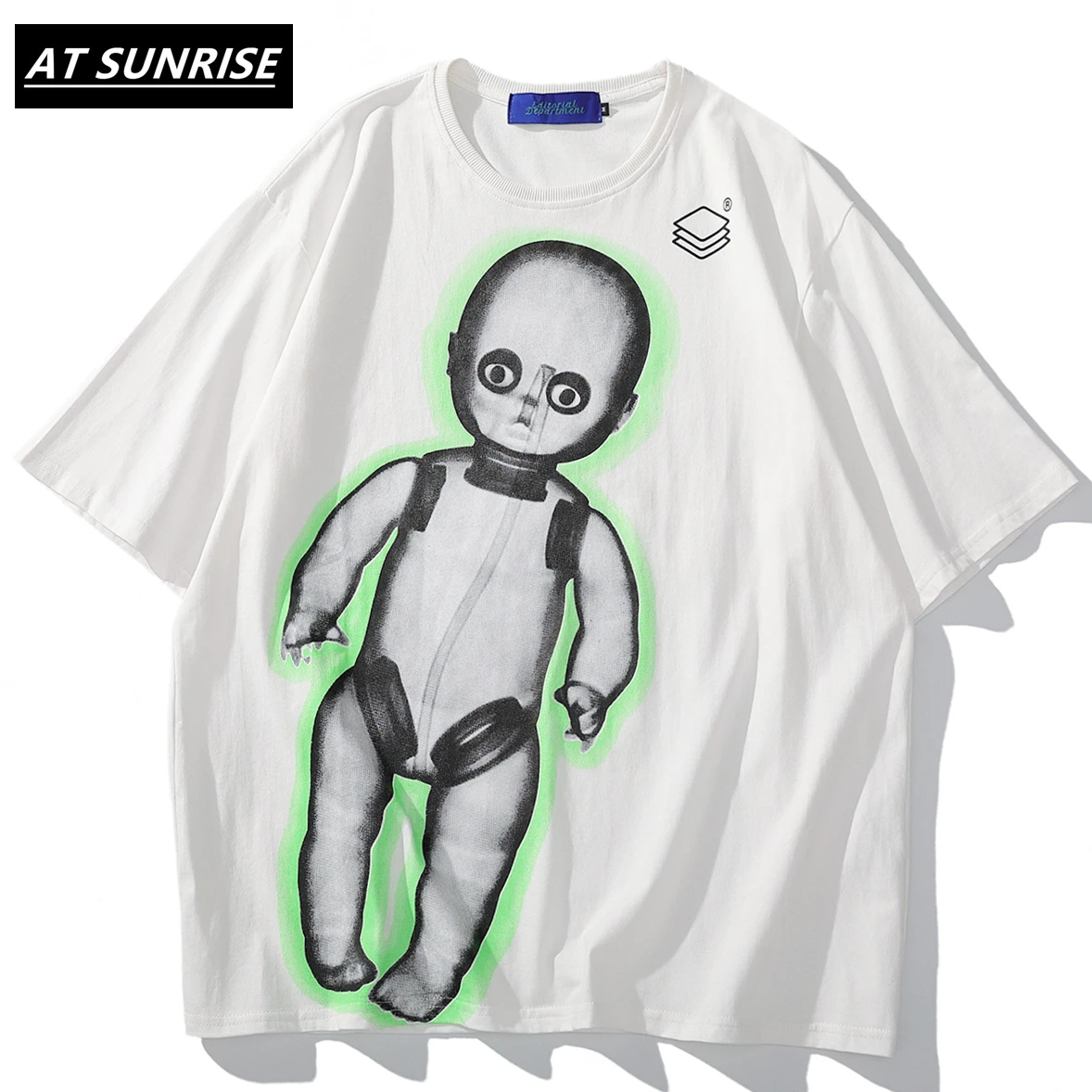 Футболка в стиле хип-хоп с принтом игрушечной куклы Мужская Уличная толстовка