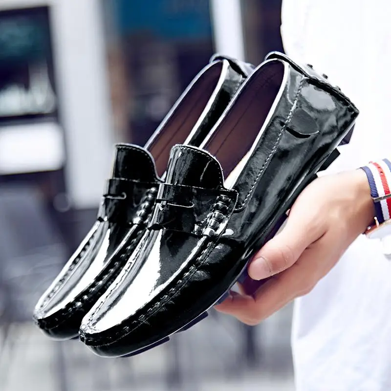 

Men High Quality Leather Loafers Men slip on Casual Shoes Moccasins outdoor Men's Flats Fashion Men Shoes Male Driving Shoes