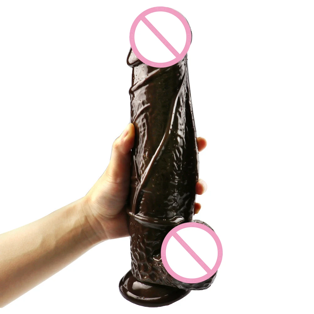 GaGu большой коричневый фаллоимитатор диаметром 2 36 дюйма без вибратора на