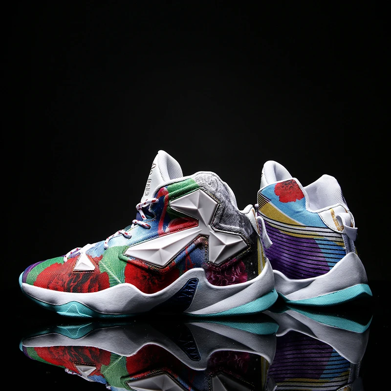 

New Men Basketball Shoes Trainers Breathable Sneakers Fitness Mens Retro Basketball Shoes Couple Sports Tennis Sport Shoes