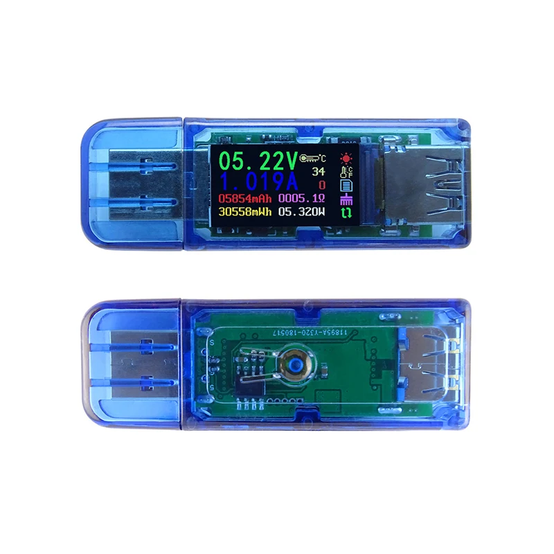 USB 3 0 цветной измеритель мощности ЖК-вольтметр амперметр напряжения тока