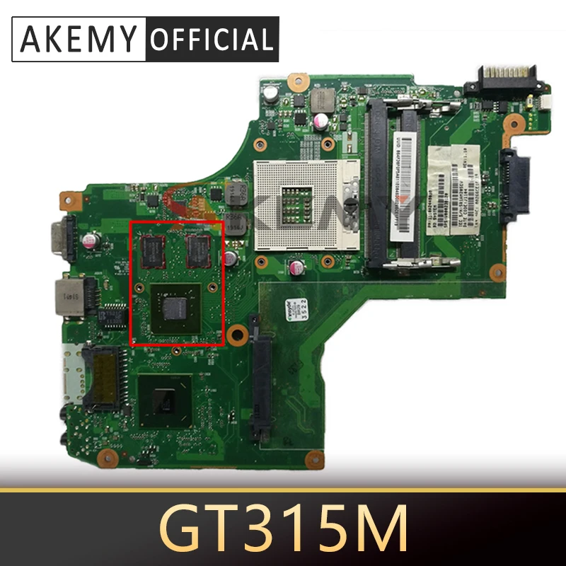 

AKEMY 6050A2448001-MB-A02 CT10RG PN 1310A2448004 SPS V000238080 for toshiba satellite C600 C640 Motherboard HM65 GT315M