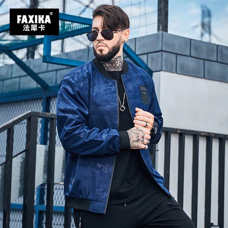 FAXIKA REABD antes de comprar Мужская одежда больших размеров Черная куртка осенний