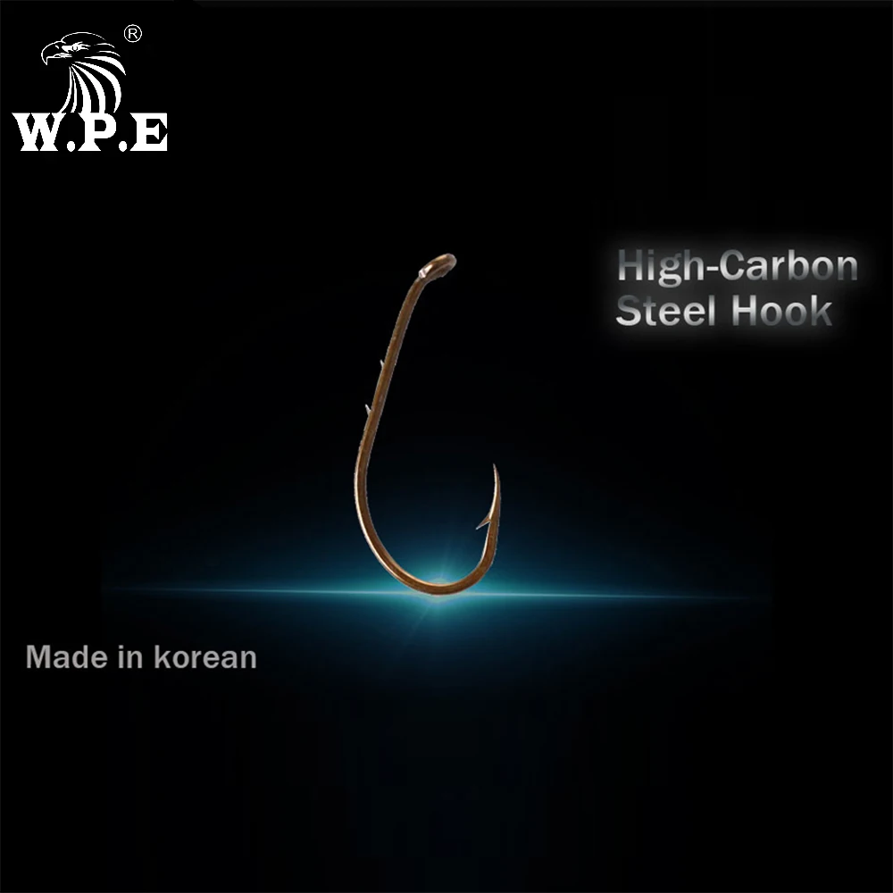 W.P.E брендовый рыболовный крючок 3 упаковки/лот с бородкой Размер 1 # 4 #1/0 4/0 для