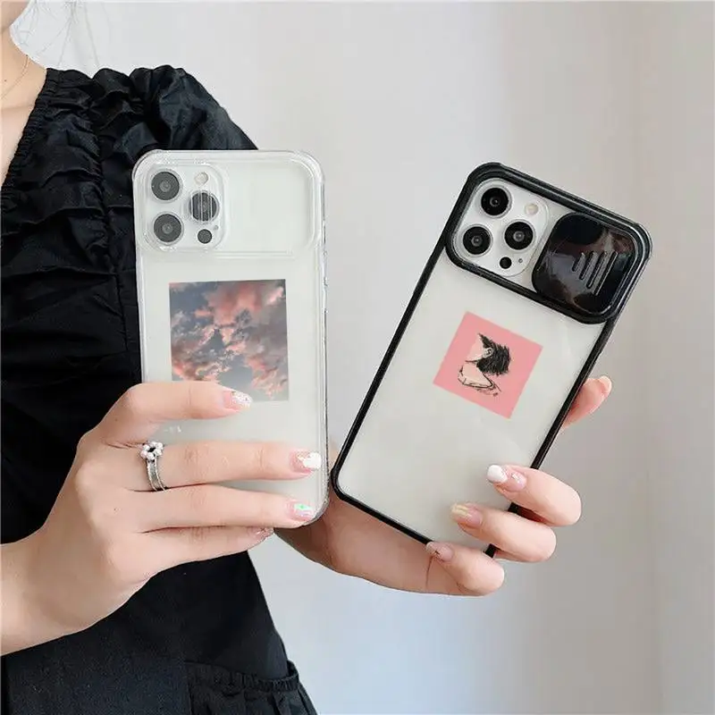 

Flower Summer Pink sky Phone Case For iPhone 7 8 11 12 X XS XR MINI Pro Max Plus Slide Camera Lens Protection