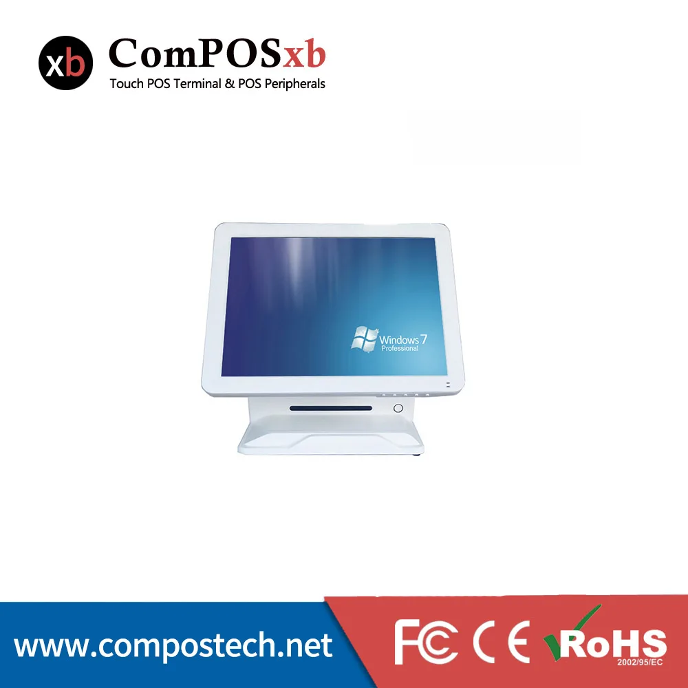 Goede Europa 15Inch Pos Touch Machine Pos-systeem Apparatuur Tft Lcd Touch Panel Pos Printer Wirth Kassalade