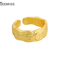 qeenkiss rg6470 fine jewelry%c2%a0wholesale%c2%a0fashion%c2%a0%c2%a0woman%c2%a0girl%c2%a0birthday%c2%a0wedding gift irregular round 18kt gold white gold open ring
