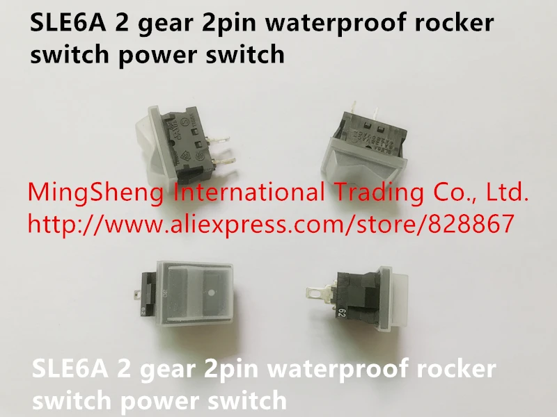 Оригинальный новый 100% SLE210K 2 gear 4pin ship switch SLE6A 2pin водонепроницаемый клавишный