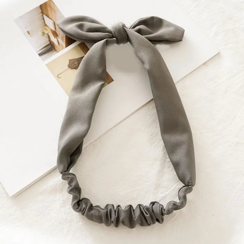 Повязка на голову с узлом и кроличьими ушками новинка милая эластичная повязка