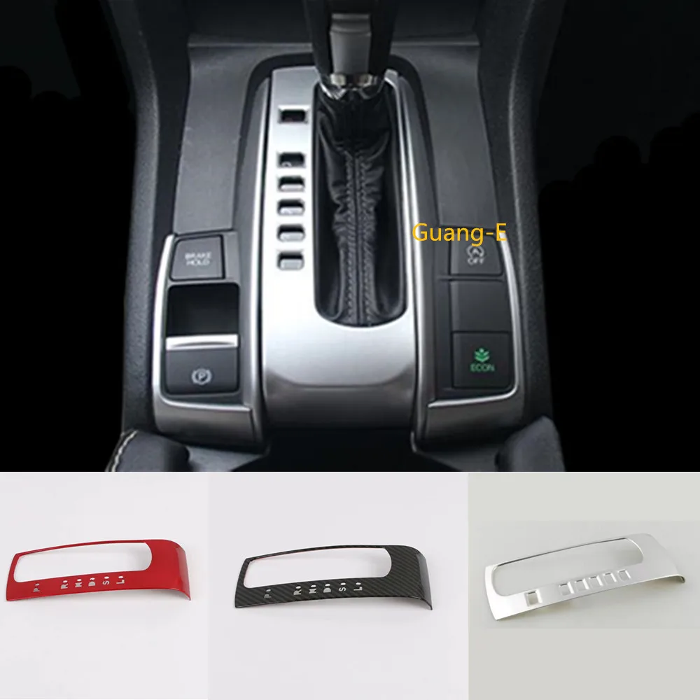 Car Cover Inside Inner Shift Stall Paddles Cup Switch Knob Frame Trim Hoods 1pcs For Honda civic 10th sedan 2016 2017 2018 2019 |