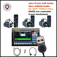 cnc machining and engraving new offline controller m350 3 axis handwheel 1mhz g code ac 220v 750w 0 75kw servo motor kit
