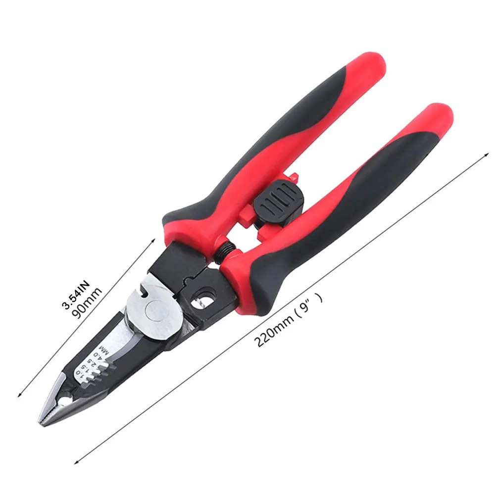 

6 In 1 Multifunction Wire Stripper Cutter 9 Inch Professional Electrician Pliers Cable Separation Trimming Hand DIY Tool