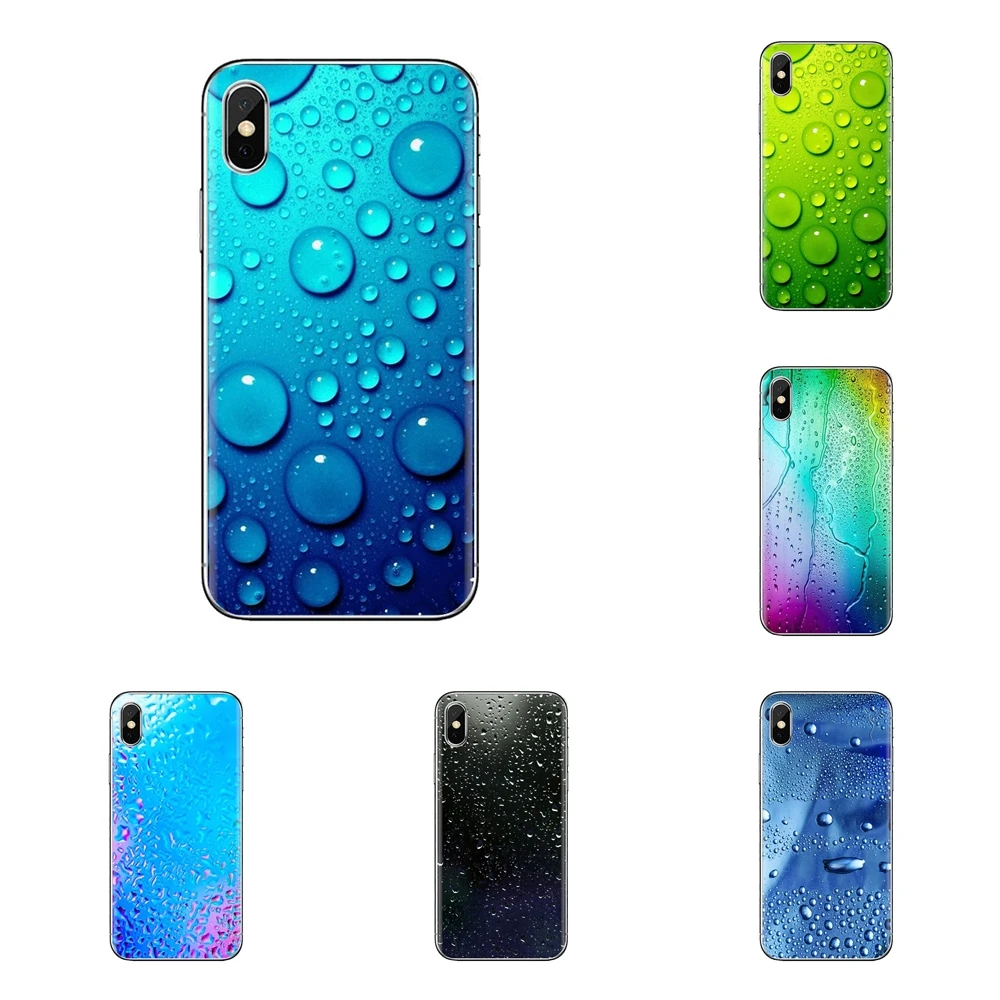 water drop rain For Samsung Galaxy A3 A5 A7 A9 A8 Star A6 Plus 2018 2015 2016 2017 Transparent Soft Shell Covers |