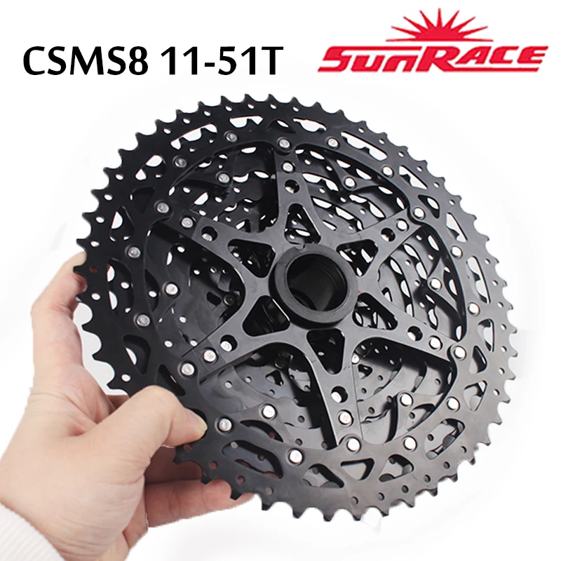 

SunRace 11-51T MTB Cassette 11 Speed Wide Ratio Mountain bike Sprocket CSMS8 Bicycle Freewheel Compatible Shimano/SRA Parts
