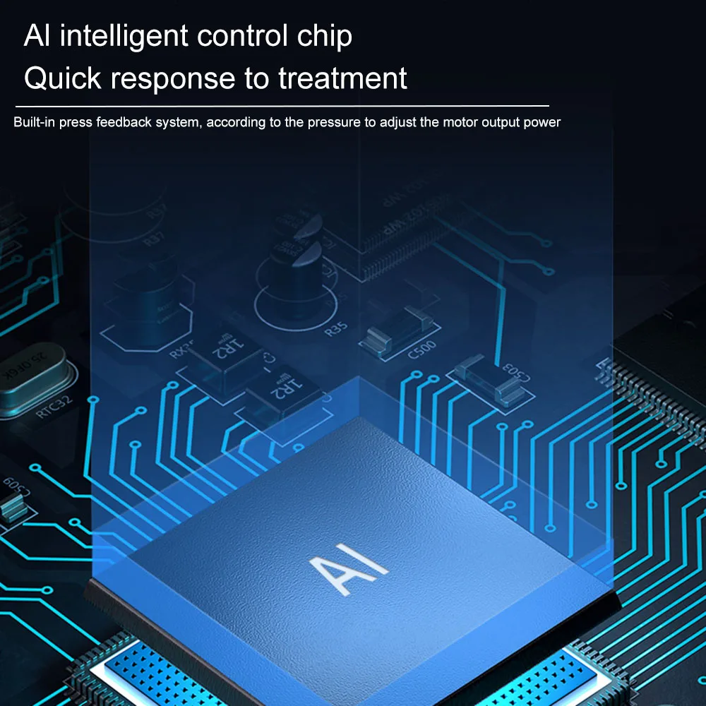 

Electric Massager 7 Level Adjustable Body Massager 4800mAh Fitness Shaping Pain Relief Fascia Machine with 8 Replaceble Head