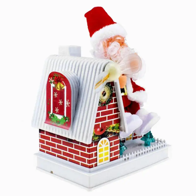 

Miniature Rotating Colorful Lights Windmill Christmas Tree Santa Claus Model Gift Children Fairy Garden Figurines House Decor