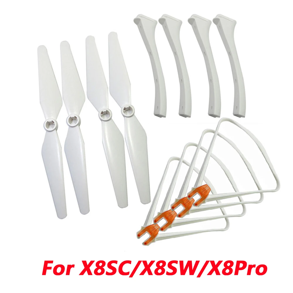

RC Drone Spare Part Set for SYMA X8SW X8SC X8Pro Propeller Props Protection Guard Frame Landing Skid Replacement Accessory