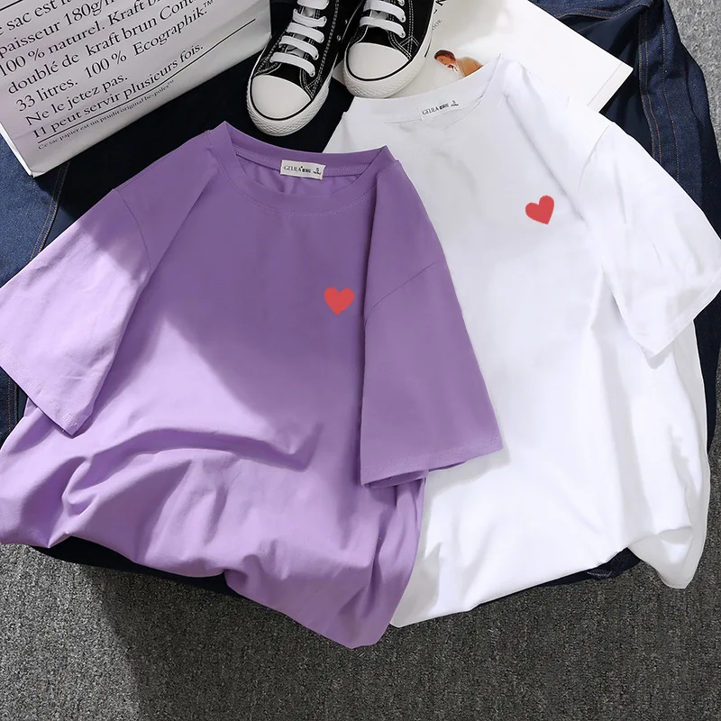 

Women's T-shirts Japan Harajuku Ladies Vintage Cartoon Loose Student Compassionate Tshirt Female Korean Kawaii Tunic for Women