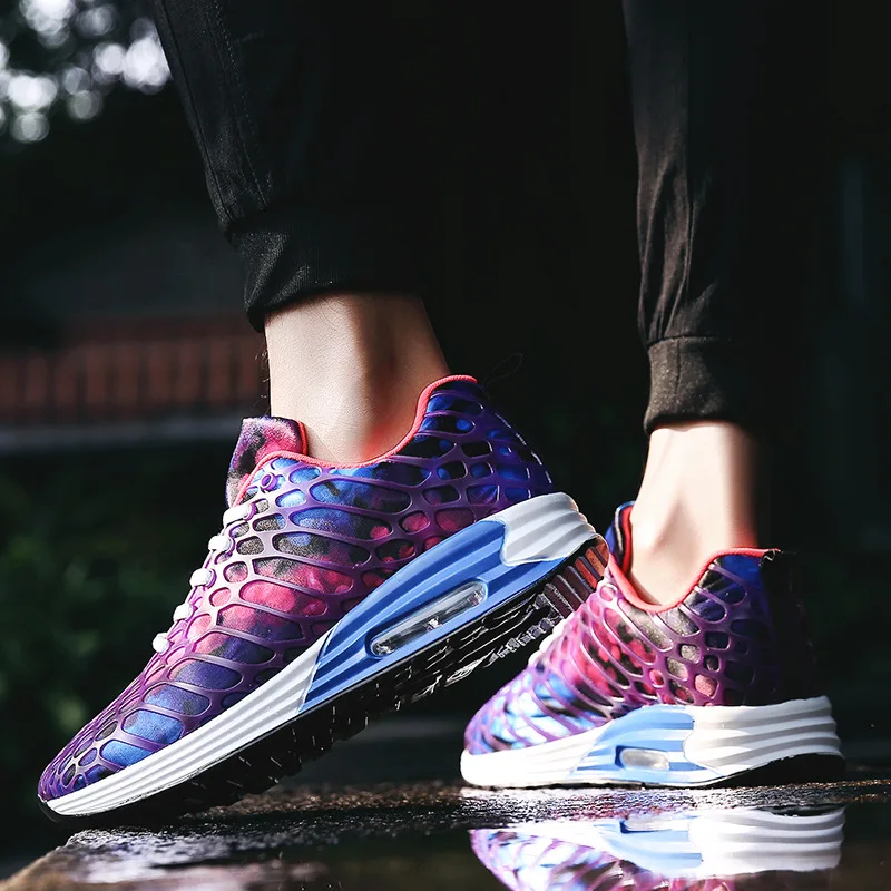 

Summer 2021 The New Breathable Sports Couple Shoes Women's Shoes Version of Air Cushion Camouflage Mesh Casual Shoes Men's Shoes
