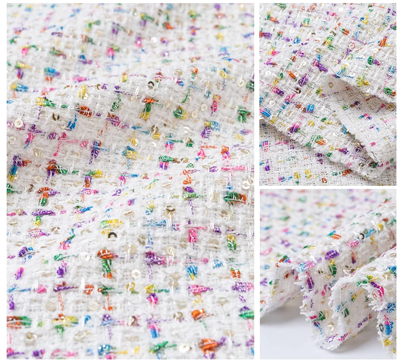 Бесплатная доставка твидовая ткань co Или сотканы 3 цвета на выбор|Ткань| |