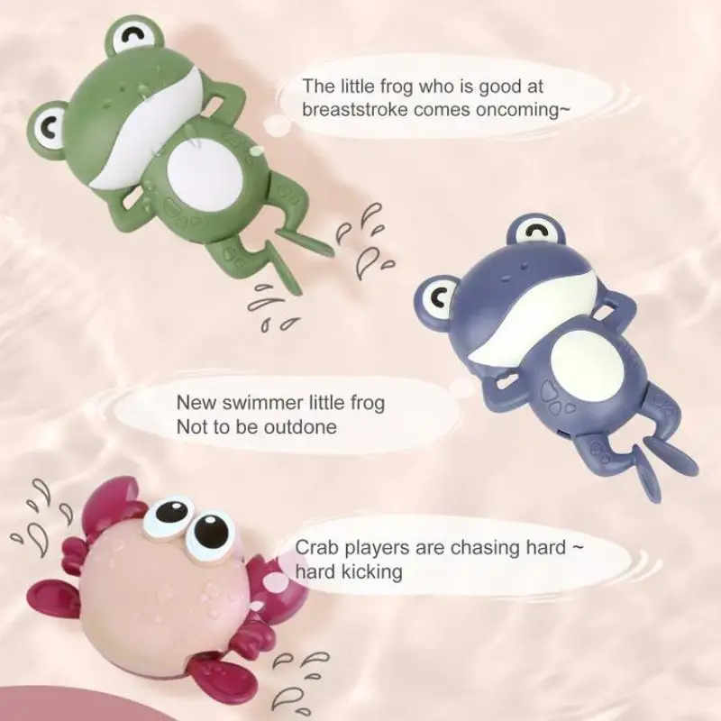 Baby Frog Bath Toy Children Cartoon Floating Summer Toys Swimming Frog Shapes Water Floats Safe Cute Shower Water Play Toy