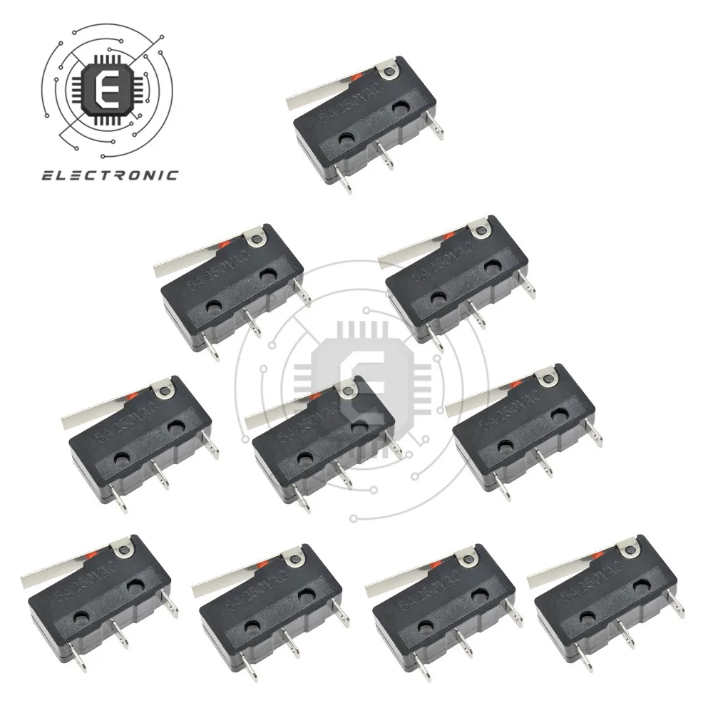 Оригинальный 10 шт./лот KW11-3Z KW12-3 5A 250V тактовый переключатель Микропереключатель с