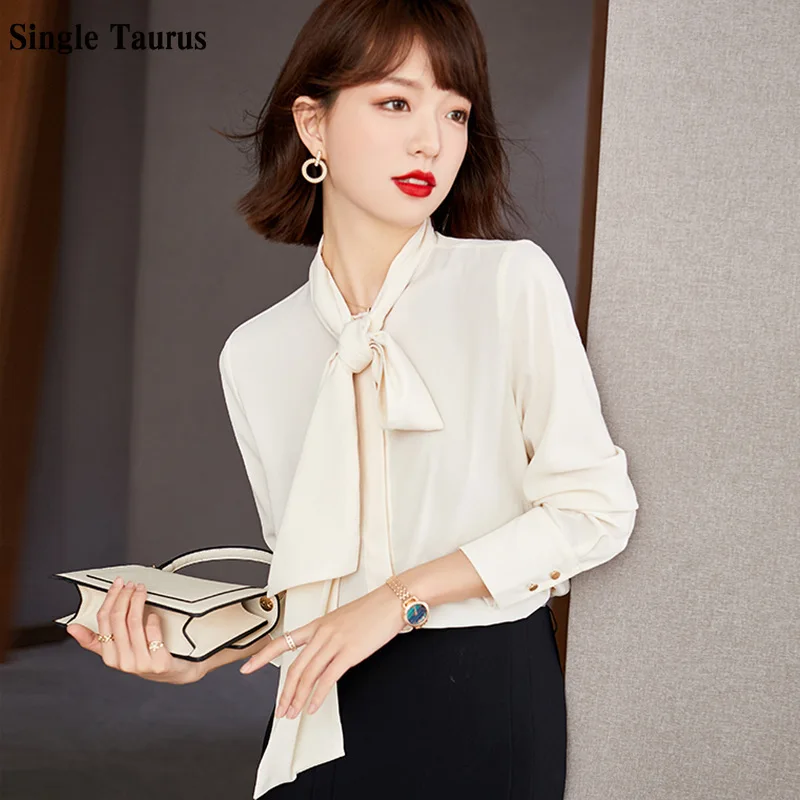 

Casual Chiffon OL Blouse Shirt Top White Blue Blusas Mujer De Moda Office Elegant Blouse Women Blusa Feminina Female Tops