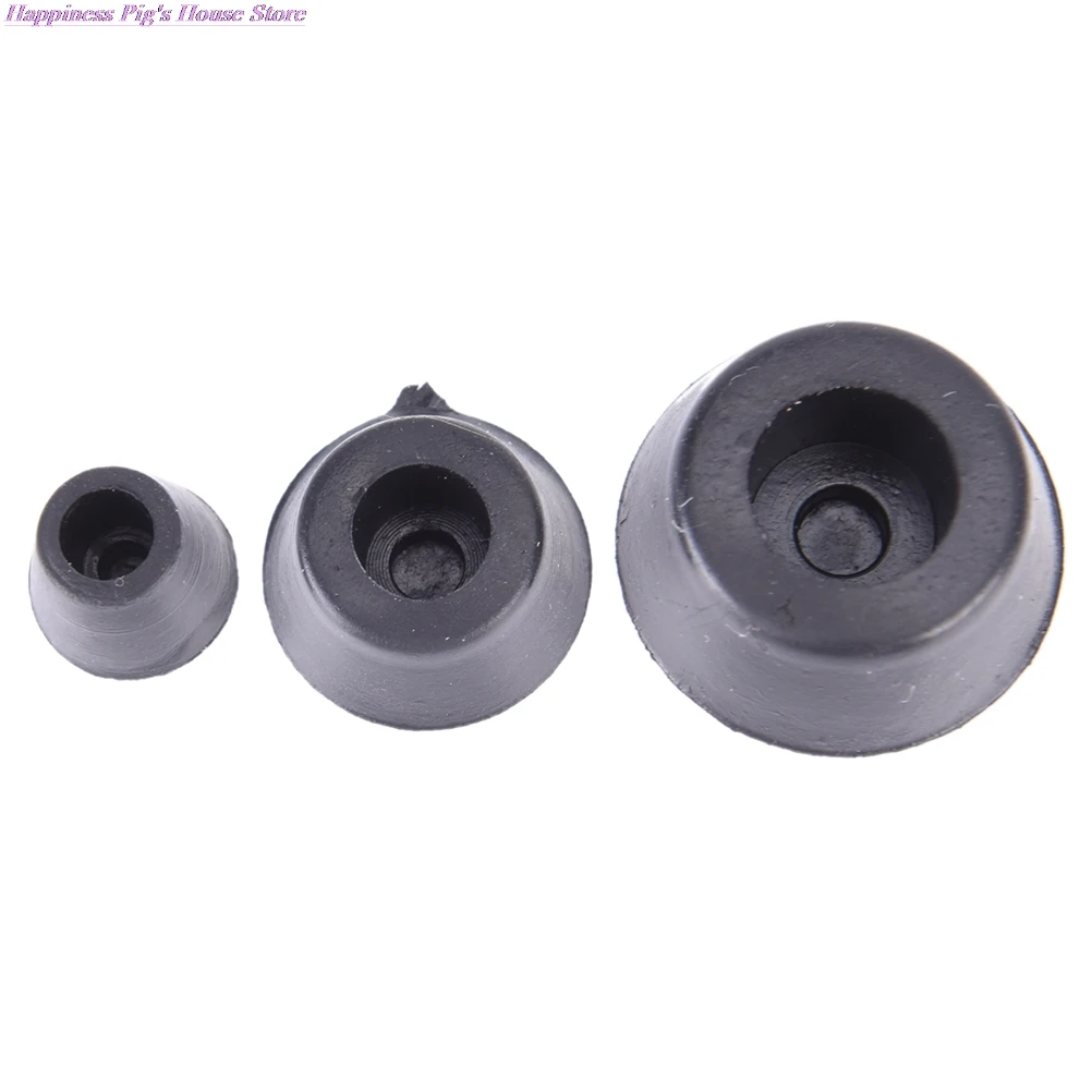 

50Pcs/Lot Hot Black Conical Recessed Rubber Feet Bumpers Pads