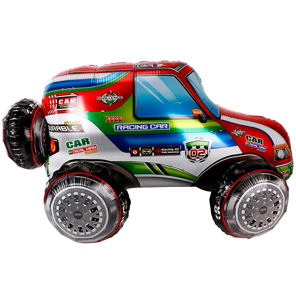 

1pc Three-dimensional Racing Balloon Aluminum Film Balloon Boy Birthday Racing Theme Party Supplies Baby Shower Party Decoration