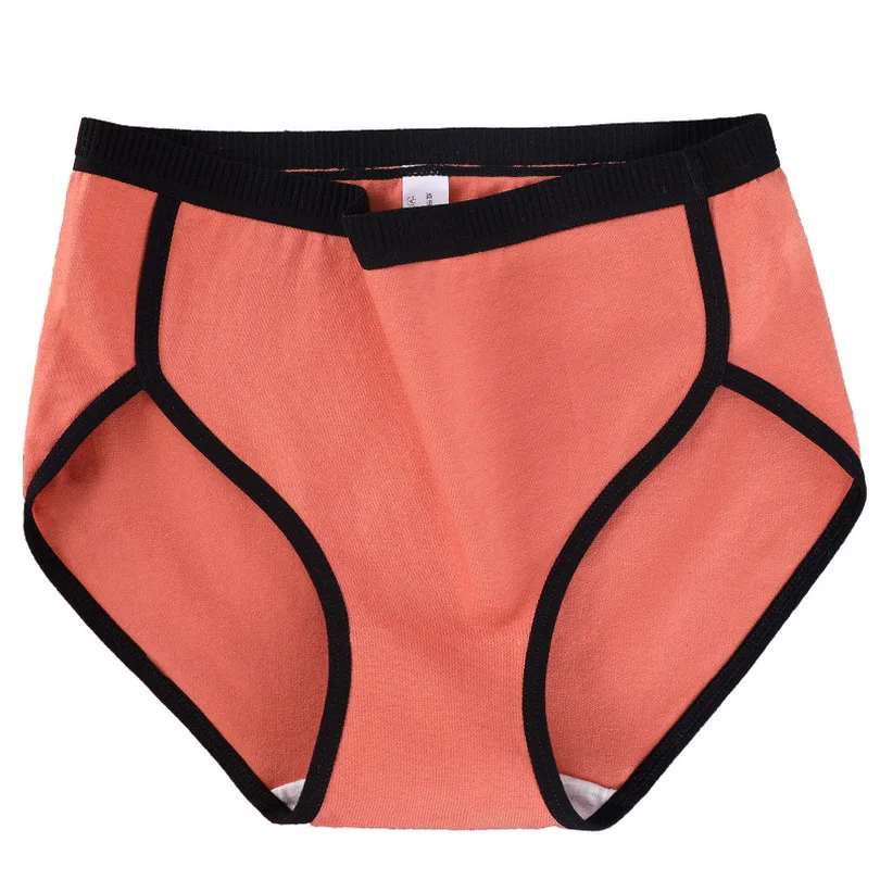 

Women Seamless Patchwork Briefs Solid Color Mid Waist Cotton Panties Breathable Simple Female Underwear Intimates Underpants