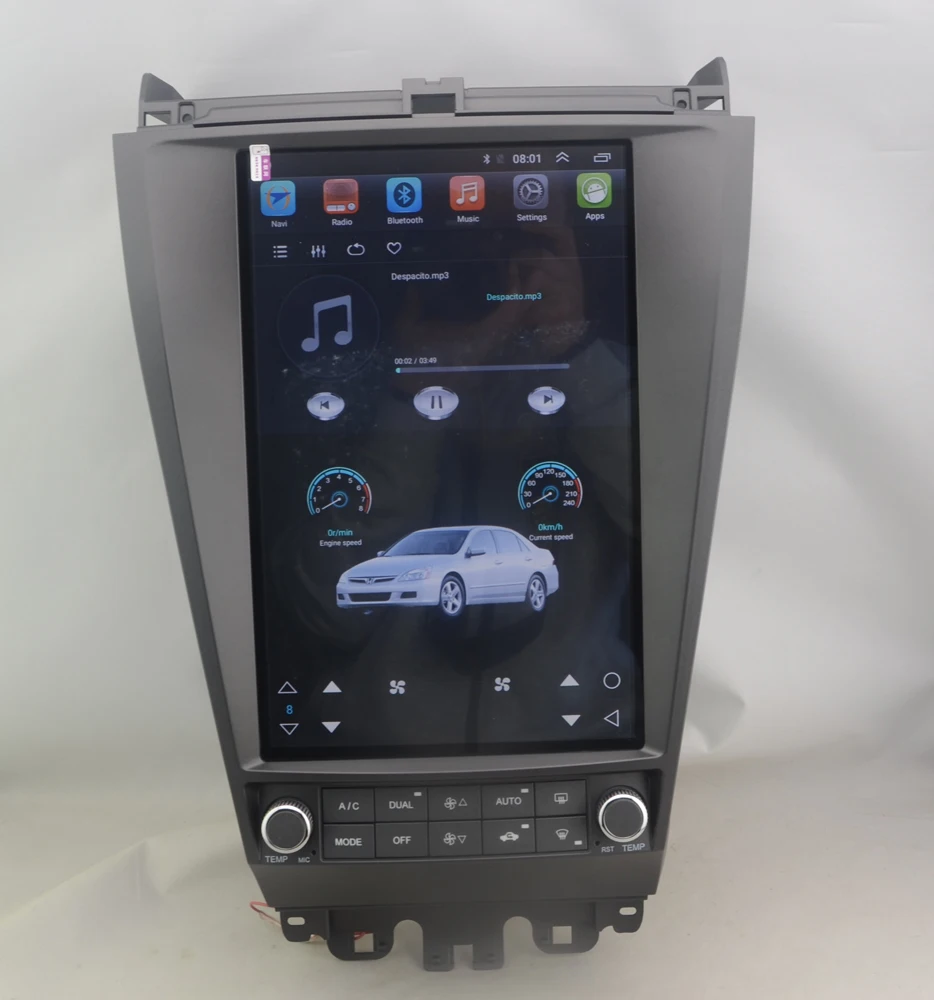 12 8 &quottesla style вертикальный экран octa core android 9 Автомобильный GPS-навигатор для Honda Accord