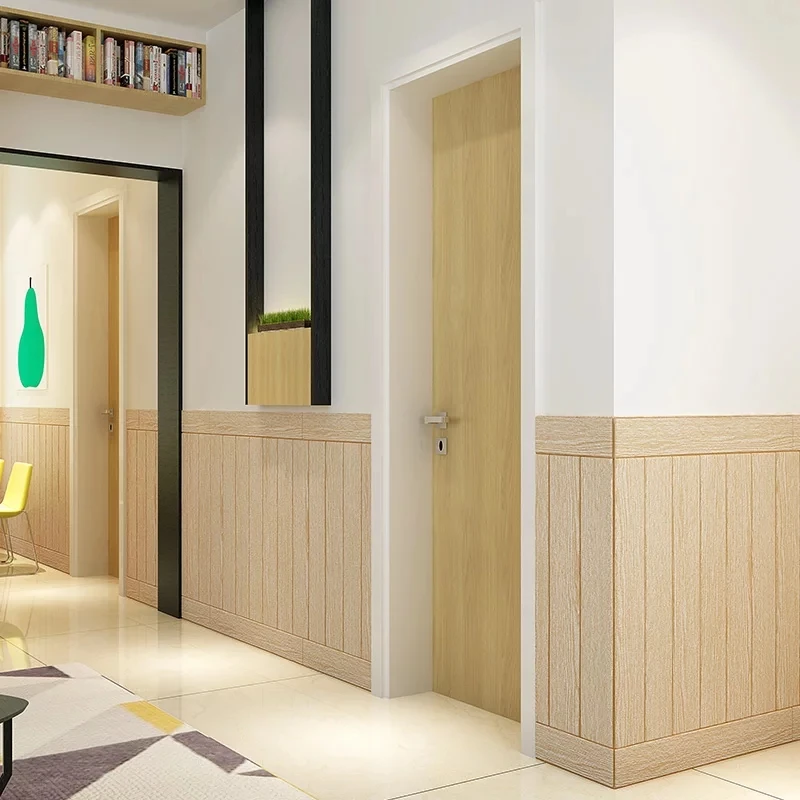 

3D Wood Wall Stickers 70*70cm DIY Self Foam Waterproof Decor Wall Covering Wallpaper for Kids Living Kids Room Decoration