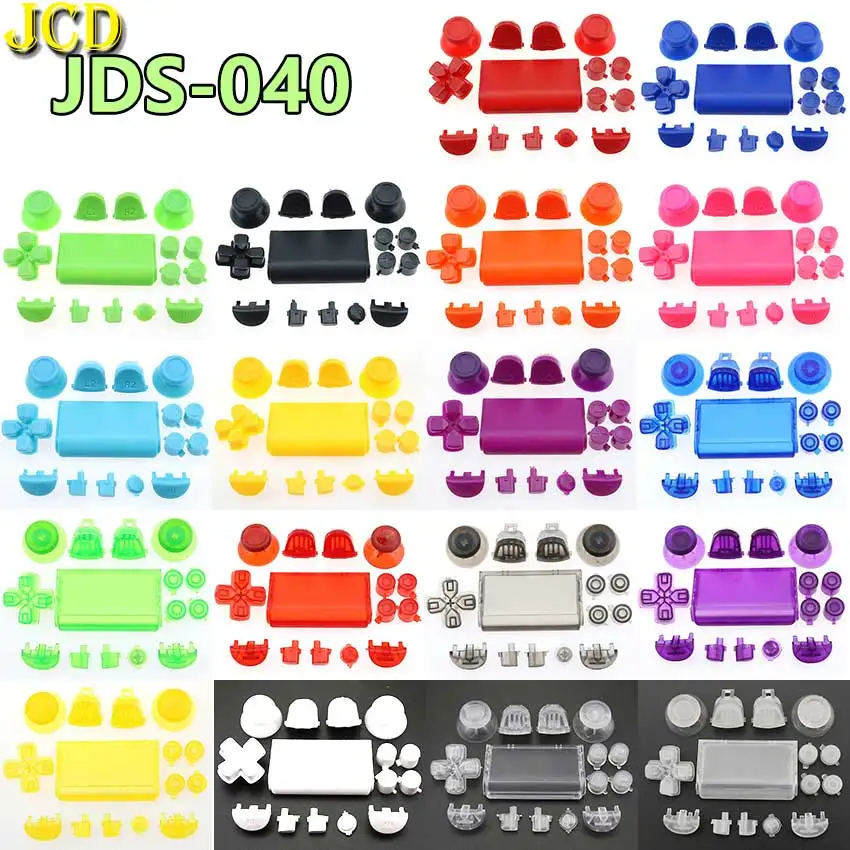 

JCD 1Set Joysticks Dpad R1 L1 R2 L2 Direction Key ABXY Buttons for PS4 Pro Slim Controller JDS-040 Full Sets Buttons Replacemen
