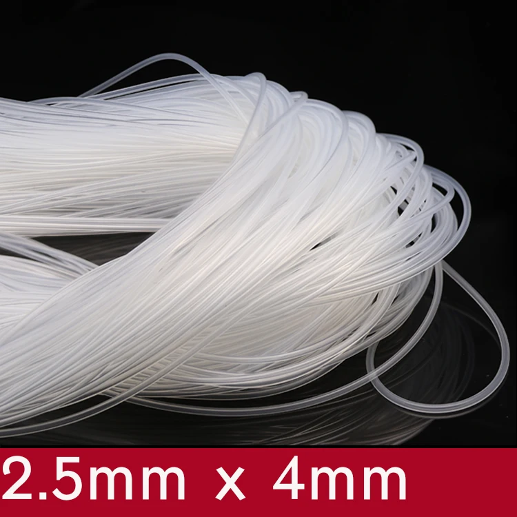 

Transparent Flexible Silicone Tube ID 2.5mm x 4mm OD Food Grade Non-toxic Drink Water Rubber Hose Milk Beer Soft Pipe Connect