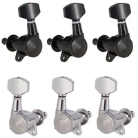 6pcsset guitar tuning pegs chrome locked string tuning pegs key tuners machine heads electric guitar lock schaller