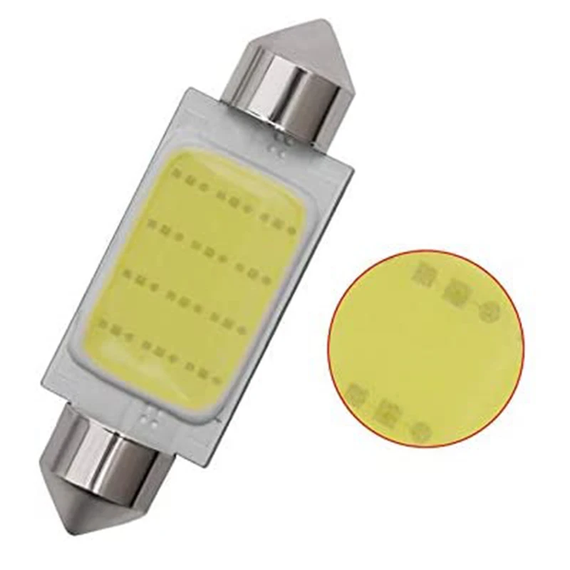 Гирлянда 31 мм 36 мм/39 мм/41 C5W C10W светодиодный COB 12SMD 12V яркий белый шарик для салона