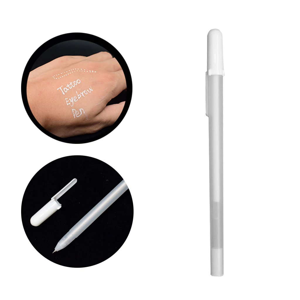 

1pcs Independent Packaging White Skin Marker for Piercing Eyebrow Make Up Design