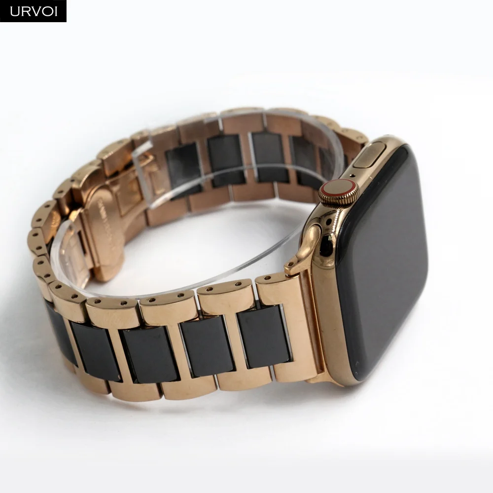 URVOI керамический ремешок для Apple Watch iwatch серии 6 5 4 321 керамика с нержавеющей сталью
