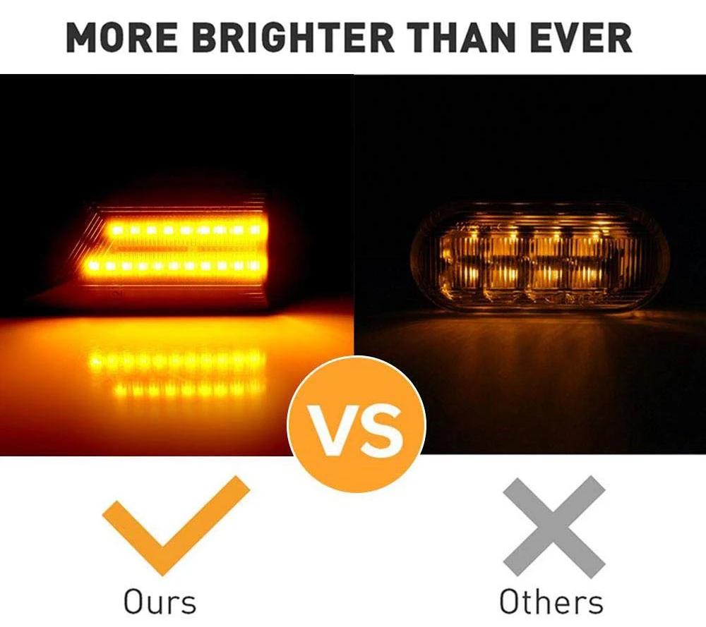 

2Pcs Dynamic LED Side Marker Turn Signal Repeater Light For Opel Vectra C 2001-2008 Signum 2003-2008
