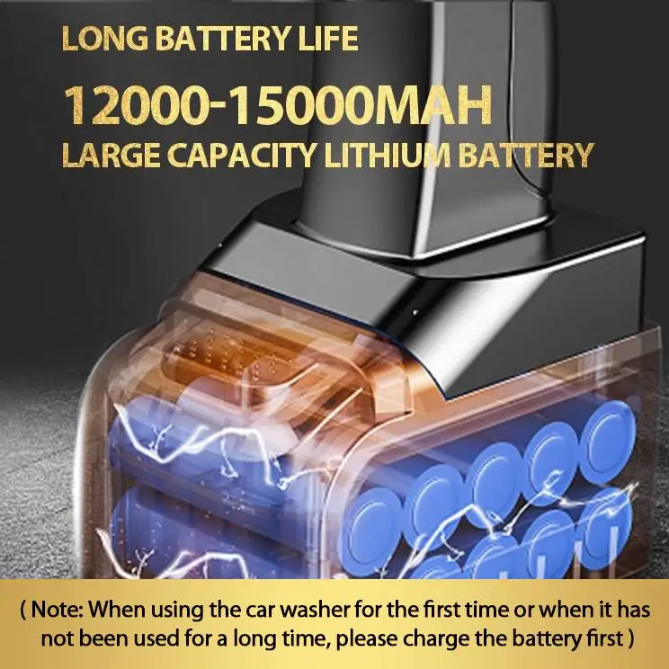 للبيع 0-15000mAh 30BAR سيارة لاسلكية غسالة ارتفاع ضغط غسيل السيارات مدفع المياه المحمولة جهاز تنظيف يعمل بالضغط العالي رغوة لبطارية ماكيتا