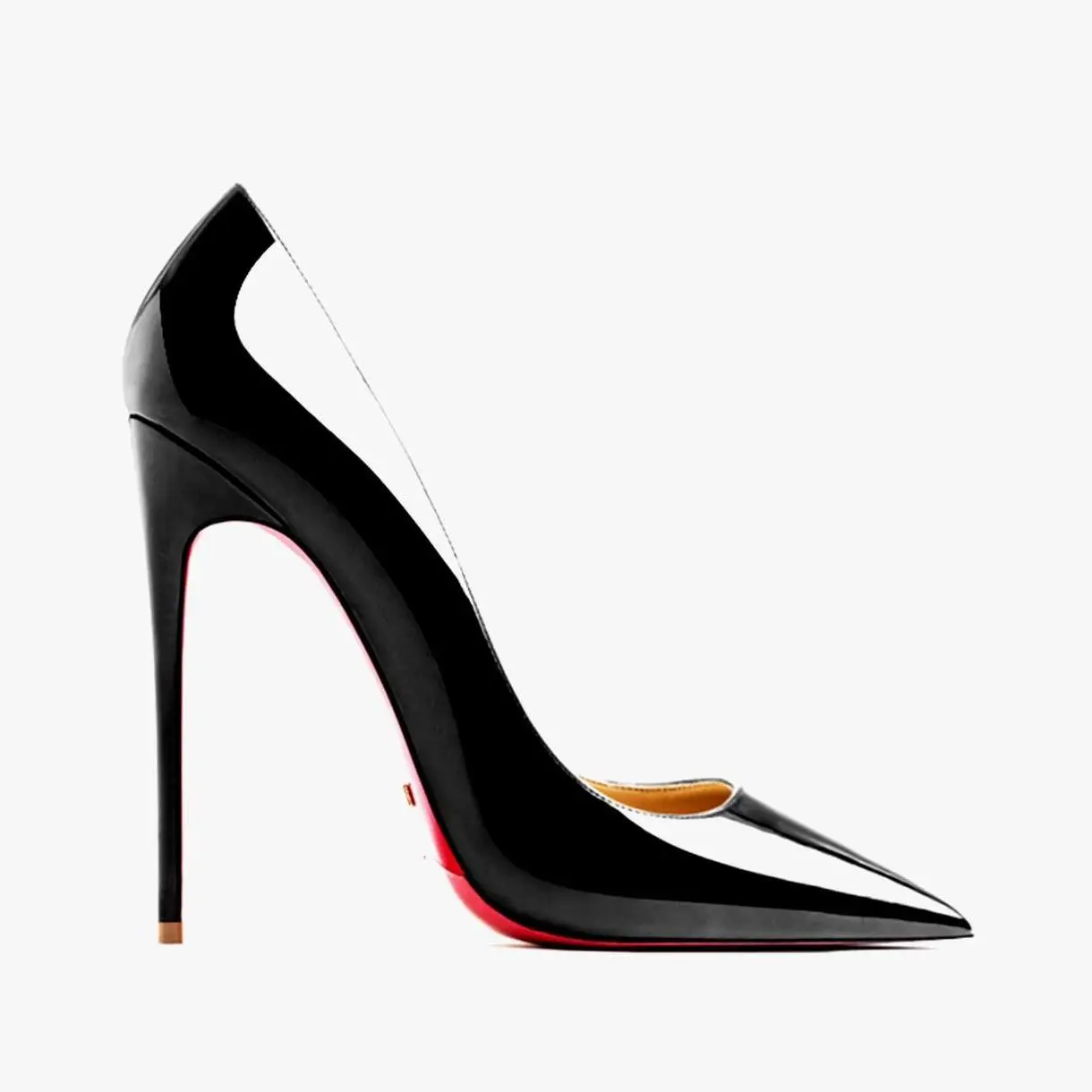 

Luxury Brand Red High Heel Shoes Pointed Toes Sexy Wedding Shoes Black Naked Classics Pumps Genuine Leather Women'S Shoes 8/12cm