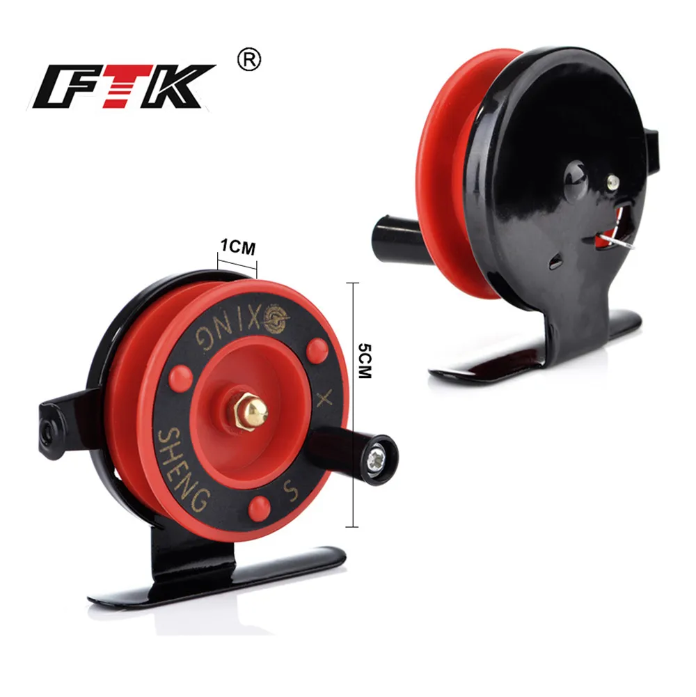 Портативная карманная мини-удочка для зимней подледной рыбалки FTK жесткая Удочка