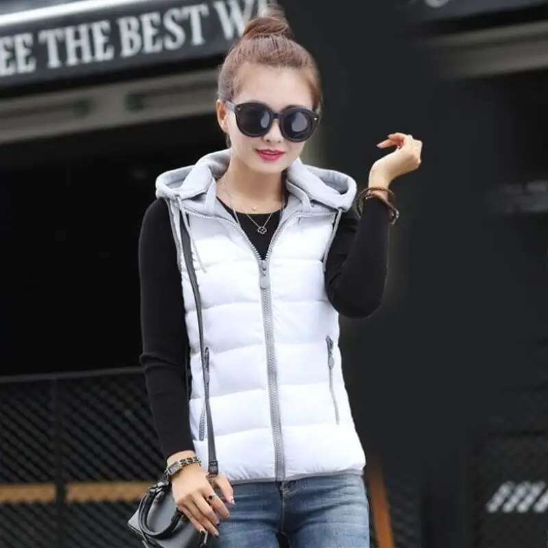 Куртка женская без рукавов новинка 2022 осенне-зимние жилеты женский короткий