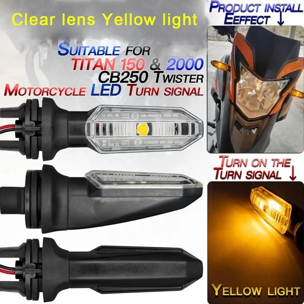 

2 Pcs 12V 5730 SMD Motorcycle LED Turn Signal Lights Lamps Side Indicator For HONDA 150 2000 CB250 Twister X5G7