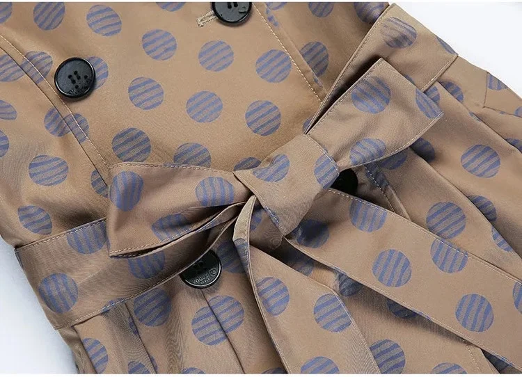 

2021 spring and autumn new windbreaker women's medium length fashion temperament small British style slim fit coat windbreaker