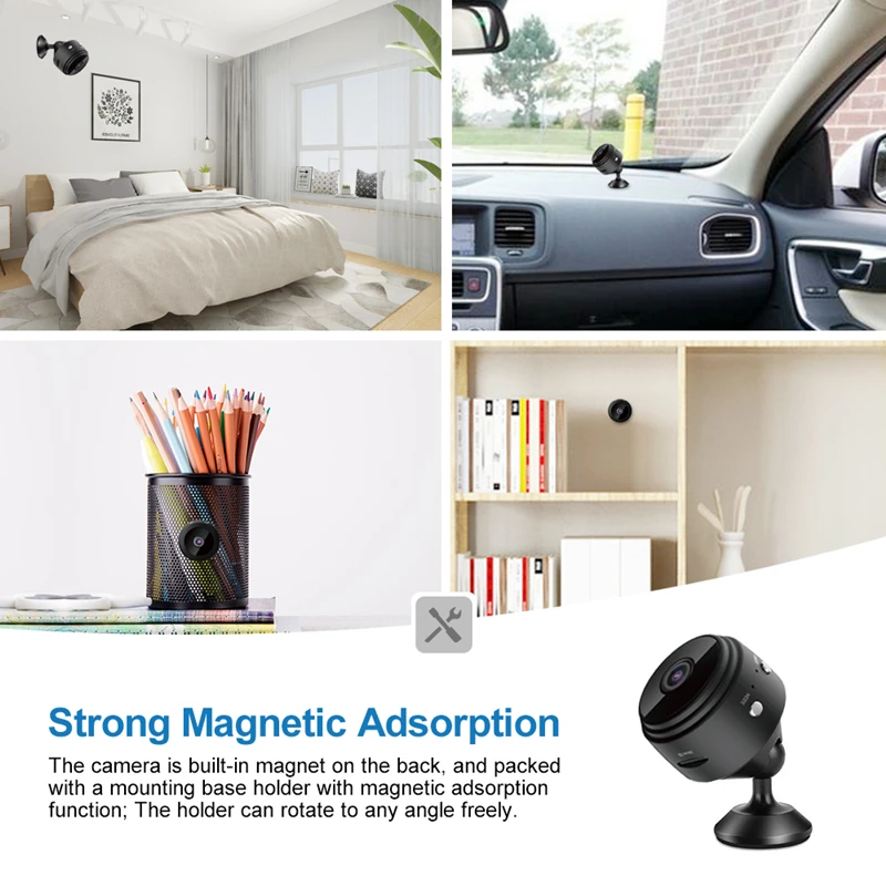 Wi Fi мини камера Vikewe 1080P HD Беспроводная IP P2P Маленькая ночного видения домашняя