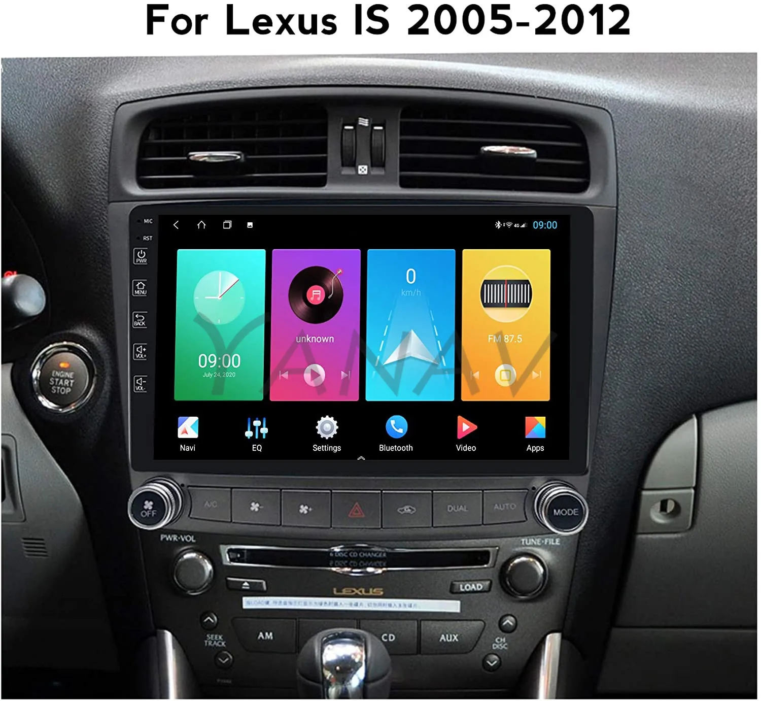 

Автомобильный радиоприемник для Lexus IS250 IS200 IS350 2005-2012 10,1 дюймов Android 9,0 Восьмиядерный автомобильный DVD GPS-навигатор головное устройство стерео ...