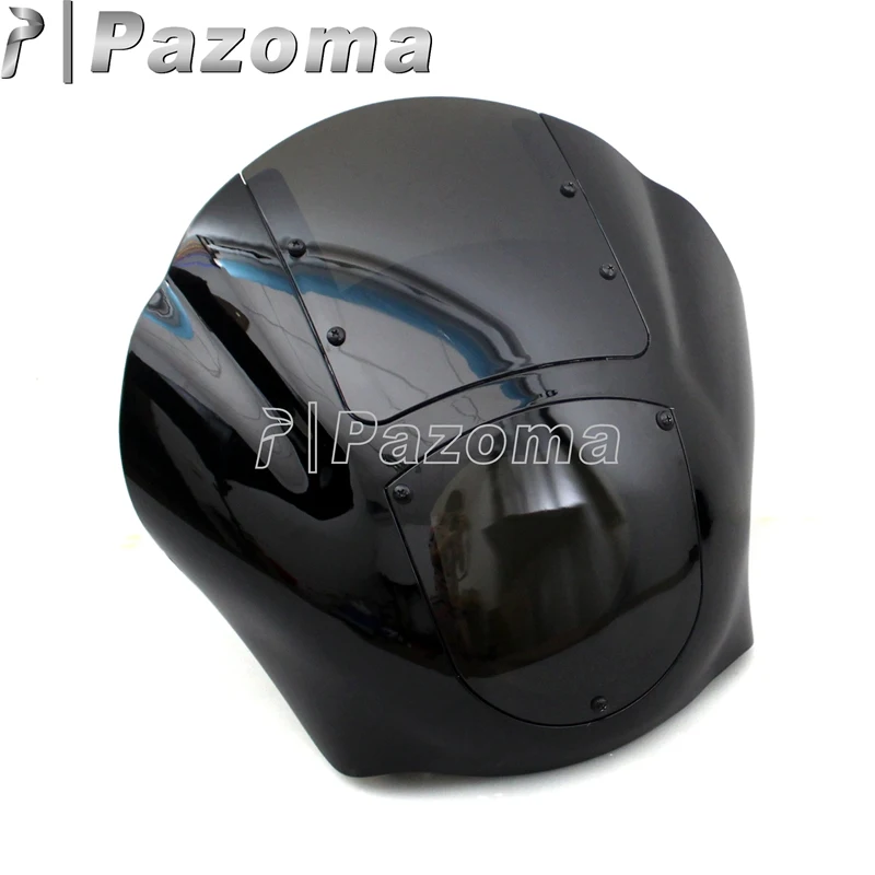 

Motorcycle Cafe Racer Headlight Fairing Quarter Fairing Mask w/ 45mm 49mm Mount Clamp For Harley Classic Custom Sportster Dyna